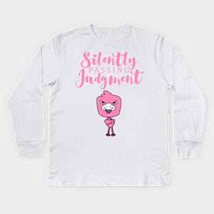 Silently Passing Judgement Kids Long Sleeve T-Shirt